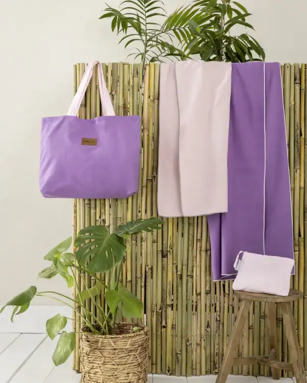 Τσάντα Θαλάσσης Microfiber Nima Home Riva Purple/Pink 37x54 Nima Home Τσάντα Θαλάσσης 37X54 - Riva Purple / Pink - Τσάντα 37X54