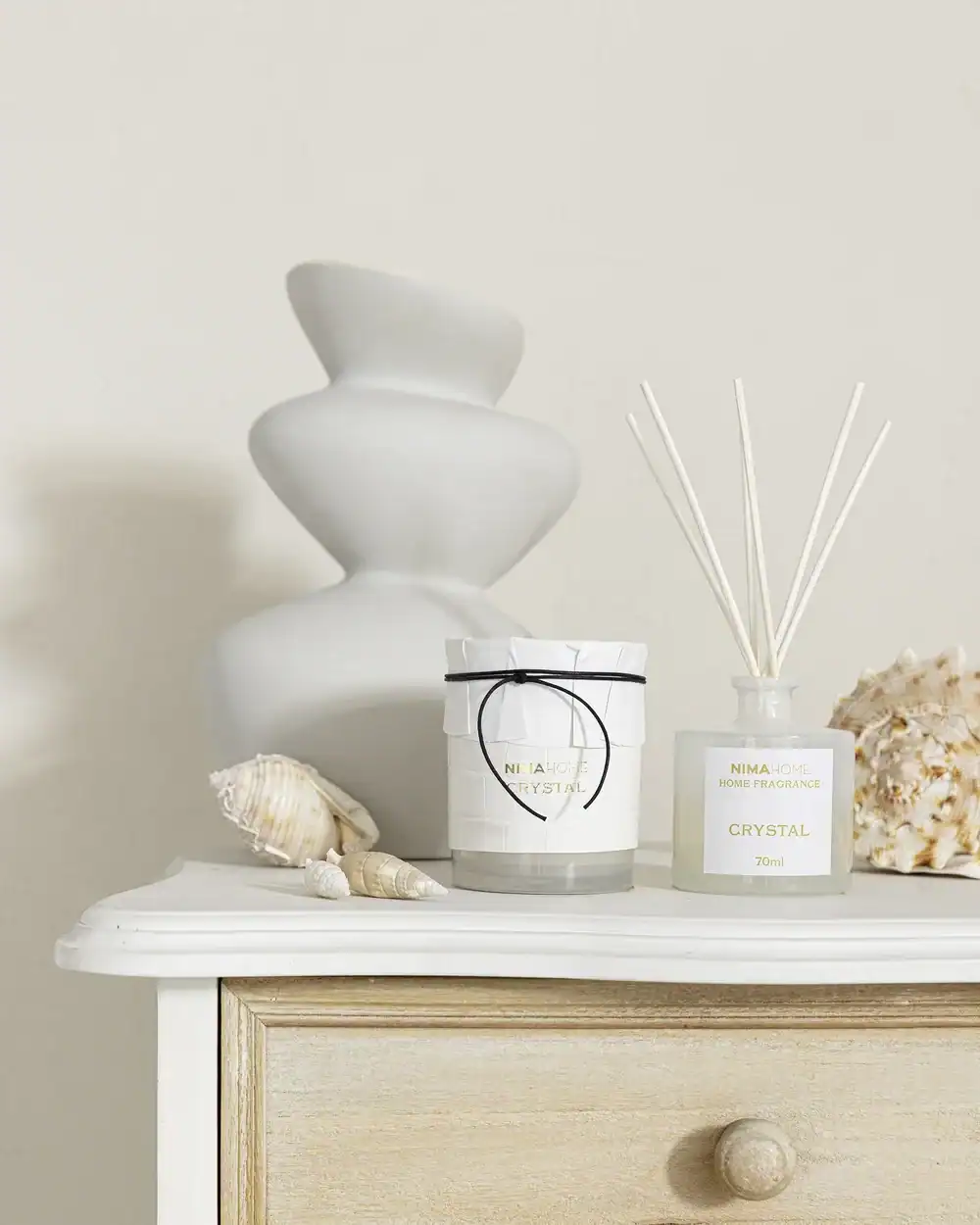 Nima Home Σετ Αρωματικό Χώρου με Στικ 100ml & Αρωματικό Κερί 130gr - Crystal Nima Home Σετ Αρωματικό Χώρου Με Στικ 100Ml & Αρωματικό Κερί 130Gr - Crystal - Αρωματικό Με Στικ 100Ml + Αρωματικό Κερί 130Gr