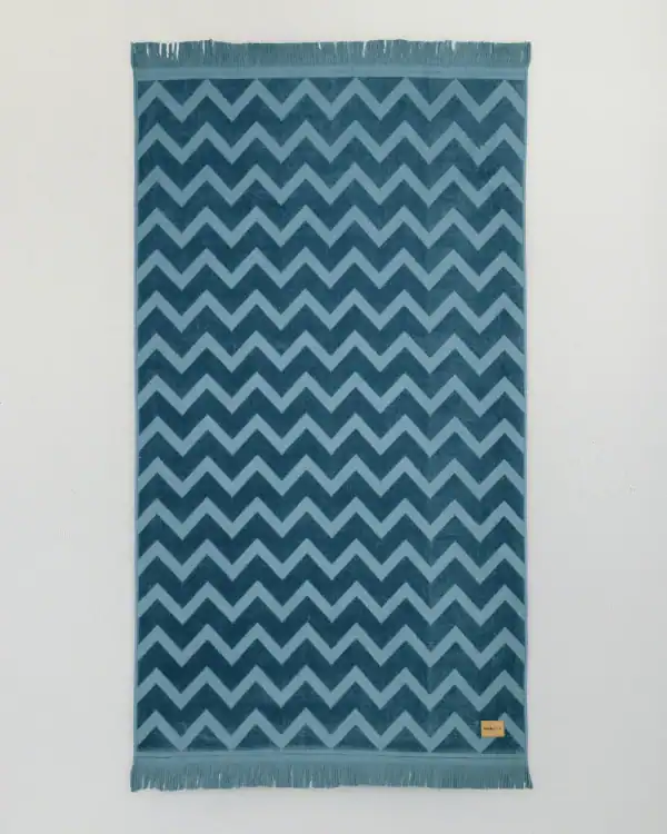 Πετσέτα Θαλάσσης 90X160 - Vida Blue Jacquard - Πετσέτα 90X160