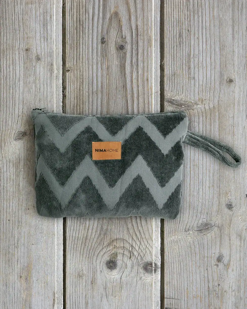 Nεσεσέρ Θαλάσσης Βελουτέ Nima Home Vida Dark Gray 23x32 Nima Home Nεσεσέρ Θαλάσσης 23X32 - Vida Dark Gray - Τσάντα 23X32