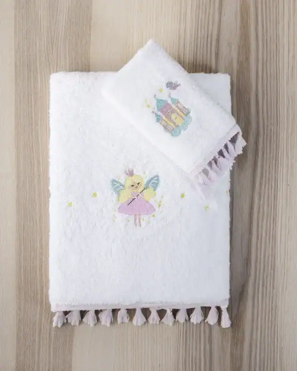 Παιδικές Πετσέτες Μπάνιου Σετ Nima Home Fairy Lelly 30x50 + 70x140 Nima Home Σετ Πετσέτες (30X50 + 70X140) - Fairy Lelly - Σετ (1 X 30X50 + 1 X 70X140)