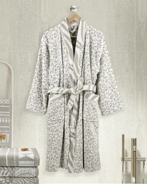 Μπουρνούζι με Γιακά Βελουτέ Nima Home Safari Beige Large Nima Home Μπουρνούζι Safari - Large - Large
