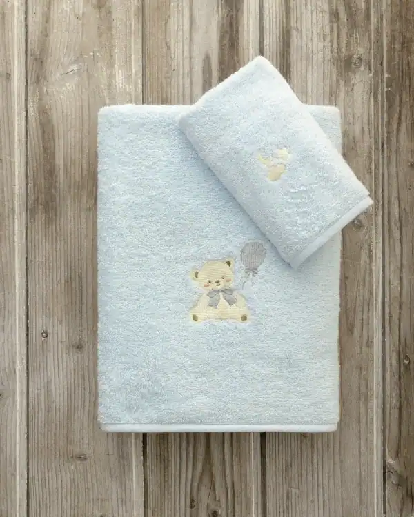 Βρεφικές Πετσέτες Μπάνιου Σετ Kocoon Home Beary 30x50 + 70x120 Kocoon Home Σετ Πετσέτες (30X50 + 70X120) - Beary - Σετ (1 X 30X50 + 1 X 70X120)