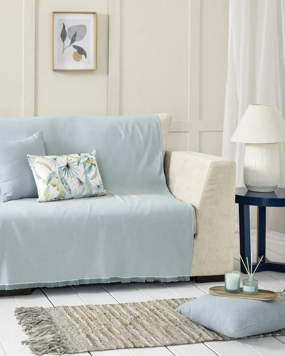 Ριχτάρι Τριθέσιου Καναπέ Nima Home Iris Petrol 180x300 Nima Home Ριχτάρι 180X300 - Iris Petrol - Τριθέσιος 180X300