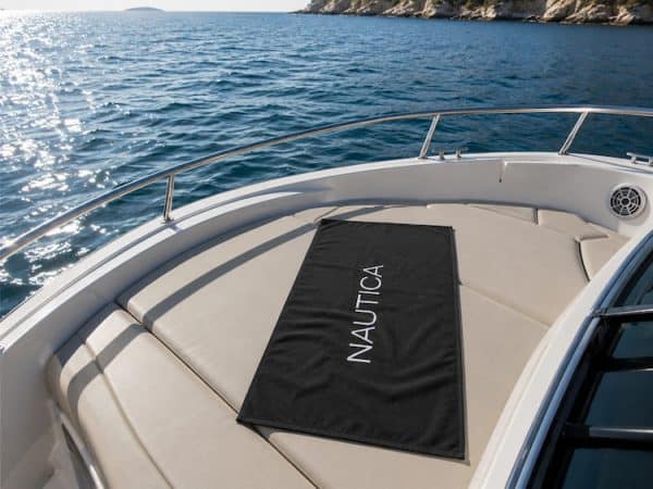 Πετσέτα Θαλάσσης Βελουτέ Nef-Nef Homeware X Nautica Logo Black 80x160 Nef-Nef Homeware X Nautica Nau Logo Black