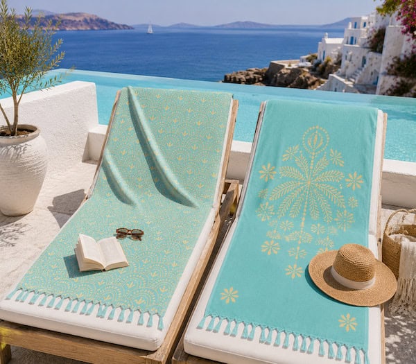 Πετσέτα Θαλάσσης Βελουτέ Nef-Nef Homeware Royal Aqua 80x160 Nef-Nef Homeware Nef Nef Homeware Royal