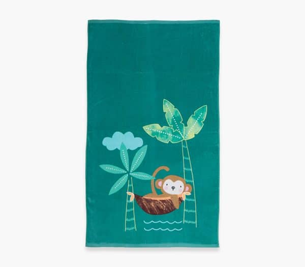 Παιδική Πετσέτα Θαλάσσης Βαμβακερή Nef-Nef Homeware Tropical Monkey Green 70x120 Nef-Nef Homeware ΠΑΙΔΙΚΗ ΠΕΤΣΕΤΑ ΘΑΛΑΣΣΗΣ TROPICAL MONKEY