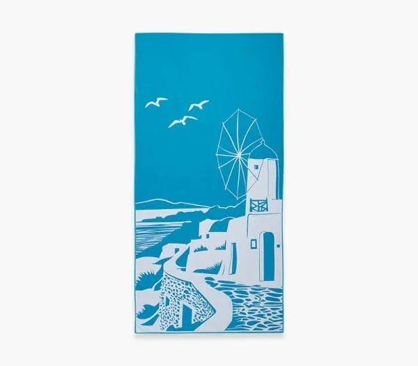ΠΕΤΣΕΤΑ ΘΑΛΑΣΣΗΣ ΤΥΠΩΤΗ MICROFIBER MY ISLAND 80X160 Blue 1