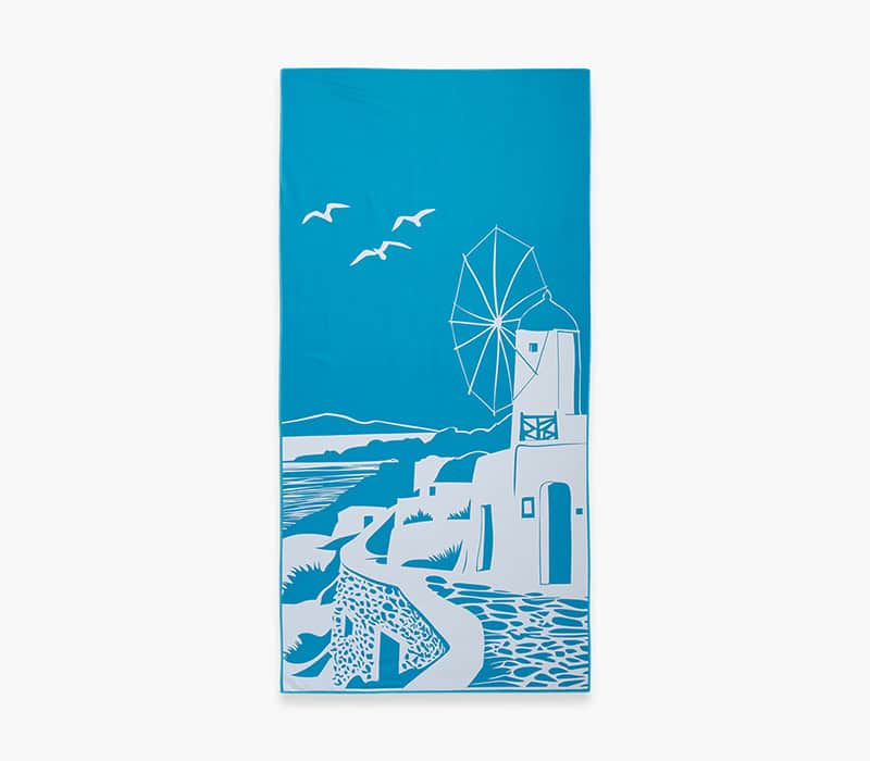 ΠΕΤΣΕΤΑ ΘΑΛΑΣΣΗΣ ΤΥΠΩΤΗ MICROFIBER MY ISLAND 80X160 Blue 1