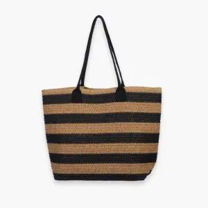 ψάθινη τσάντα θαλάσσης 50x15x36 nef nef homeware venia