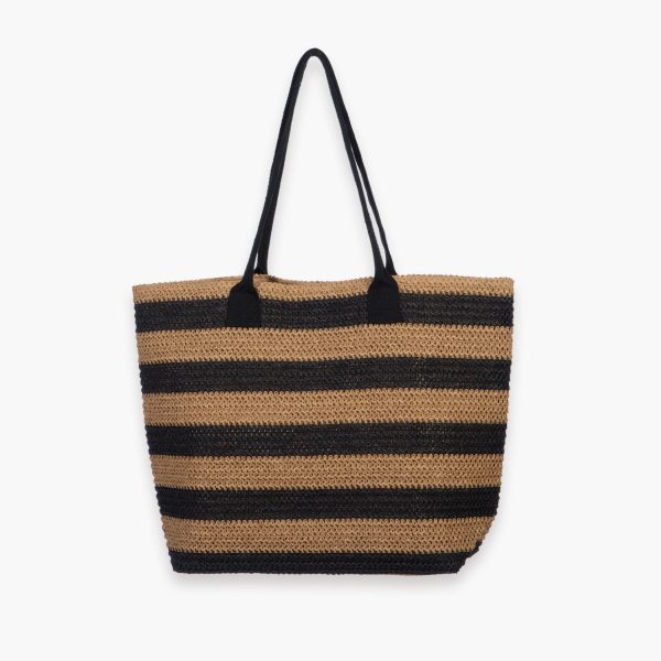 ψάθινη τσάντα θαλάσσης 50x15x36 nef nef homeware venia