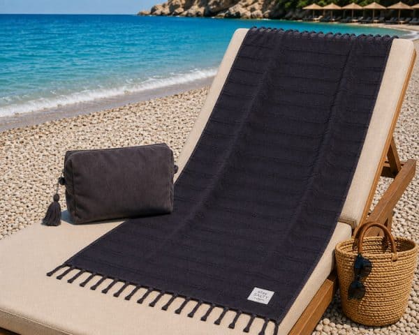 Σετ Πετσέτα - Νεσεσέρ Θαλάσσης Nef-Nef Homeware Expression Dark Grey 80x160 + 22,5×18 Nef-Nef Homeware X Nautica Nef Nef Expression Dark Grey