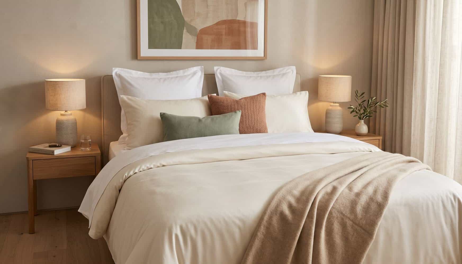 Πολυτελές Master Bedroom με Βαμβακοσατέν & Περκάλι - Βαμβακοσατέν ή Περκάλι; Πλήρης Σύγκριση Σεντονιών 2026