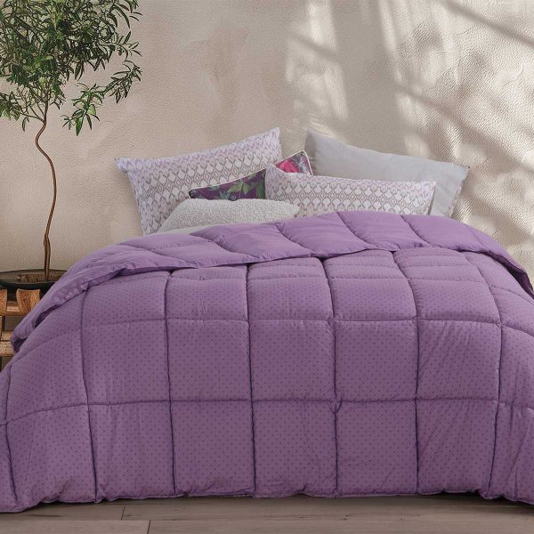 πάπλωμα υπέρδιπλο 240x220 2 όψεων nef nef colorfull mauve