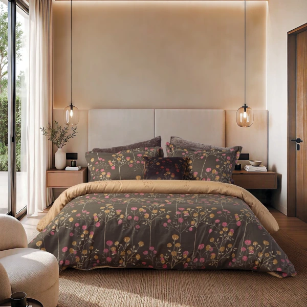 Σετ Σεντόνια Βαμβακοσατέν King Size Audrey 270X280 Nef Nef Homeware - Brown