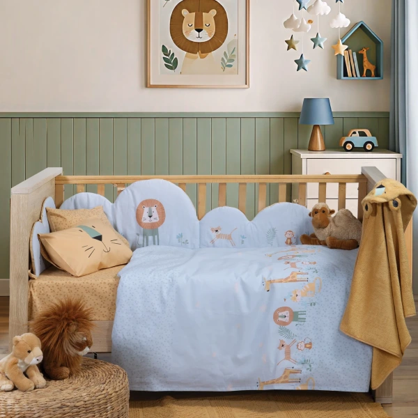 Σετ Σεντόνια Κούνιας Βρεφικά Wild Company  Nef Nef Homeware - Blue