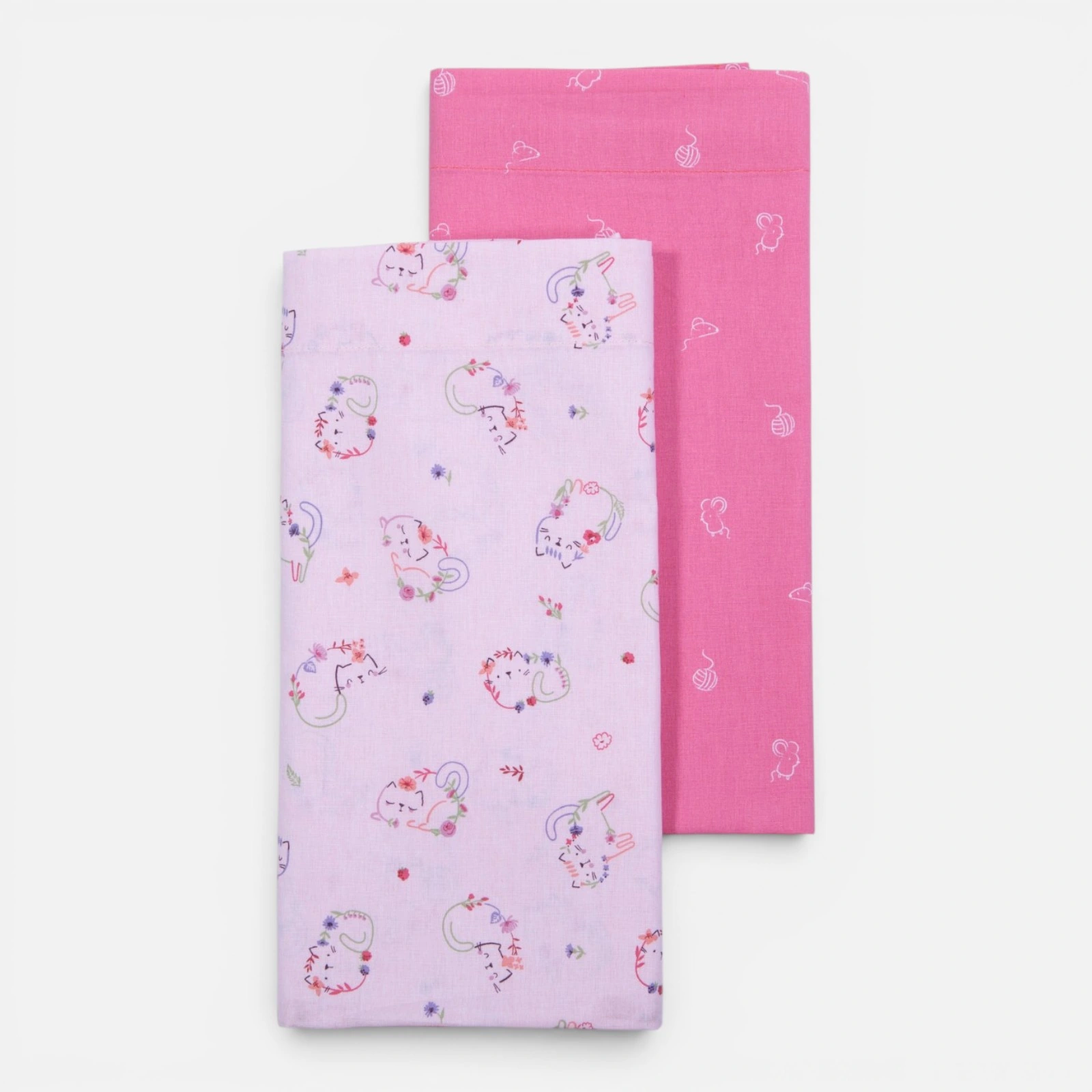 Σετ Σεντόνια Λίκνου Βρεφικά 2Τεμ. Cats Are Perfect Nef-Nef Homeware Nef-Nef Homeware Σετ Σεντόνια Λίκνου Βρεφικά 2Τεμ. Cats Are Perfect Nef Nef Homeware - Pink
