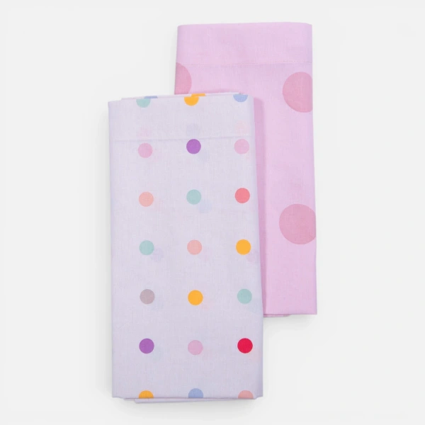 Σετ Σεντόνια Λίκνου Βρεφικά 2Τεμ. Baby Dots Nef Nef Homeware - Ecru/Pink