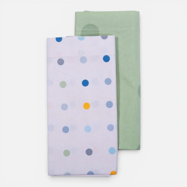 Σετ Σεντόνια Λίκνου Βρεφικά 2Τεμ. Baby Dots Nef Nef Homeware - Ecru/Green