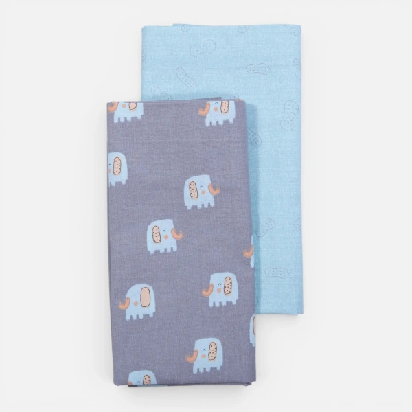 Σετ Σεντόνια Λίκνου Βρεφικά 2Τεμ. Elephants  Nef Nef Homeware - Grey
