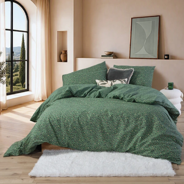 Σετ Σεντόνια Βαμβακερά Διπλά Wild 200X270  Nef Nef Homeware - Green