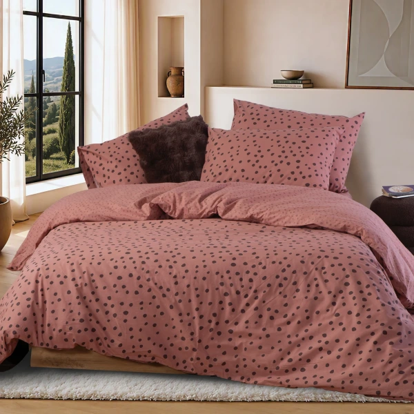 Σετ Παπλωματοθήκη Βαμβακερή Μονή Trust 170X240  Nef Nef Homeware - Dusty Rose