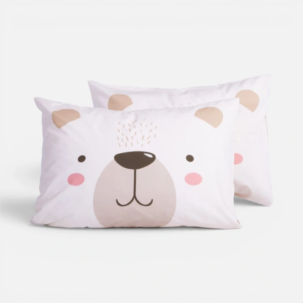 Μαξιλαροθήκη Happy Bear Nef Nef Homeware - Ecru