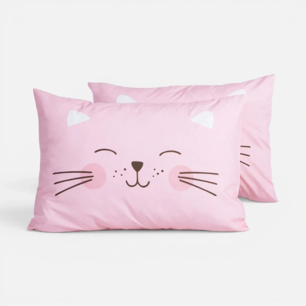 Μαξιλαροθήκη Happy Cat Nef Nef Homeware - Pink