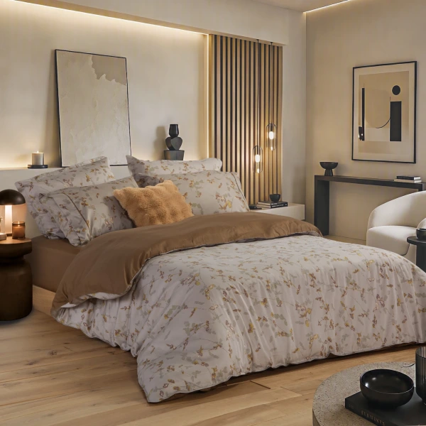 Σετ Σεντόνια Βαμβακοσατέν King Size Elements Miran 270X280 Nef Nef Homeware - Beige