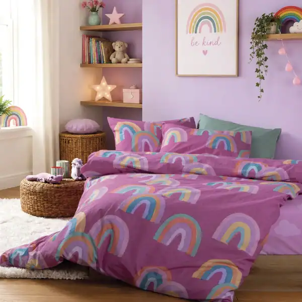 Σετ Σεντόνια Παιδικά Μονά Raibow Mood 170X260  Nef Nef Homeware - Fuchsia