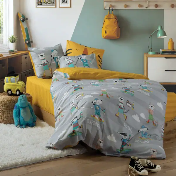 Σετ Σεντόνια Παιδικά Μονά Cool Skating 170X260  Nef Nef Homeware - Grey