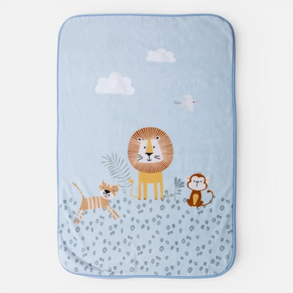 Κουβέρτα Βρεφική Αγκαλιάς Wild Company 75X100 Nef Nef Homeware - Blue