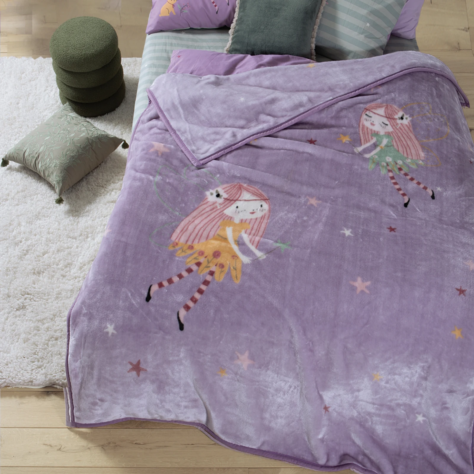 Κουβέρτα Παιδική Fairy Tale 160X220 Nef-Nef Homeware Nef-Nef Homeware Κουβέρτα Παιδική Fairy Tale 160X220 Nef Nef Homeware - Mauve