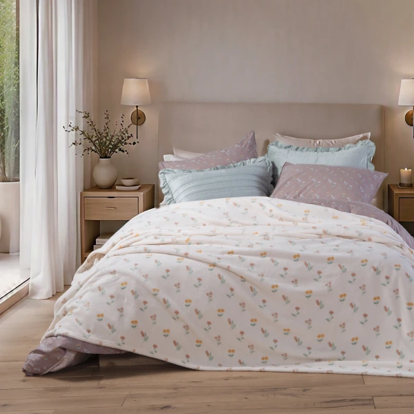 Κουβέρτα Fleece Υπέρδιπλη Violan Nef Nef Homeware - Ecru