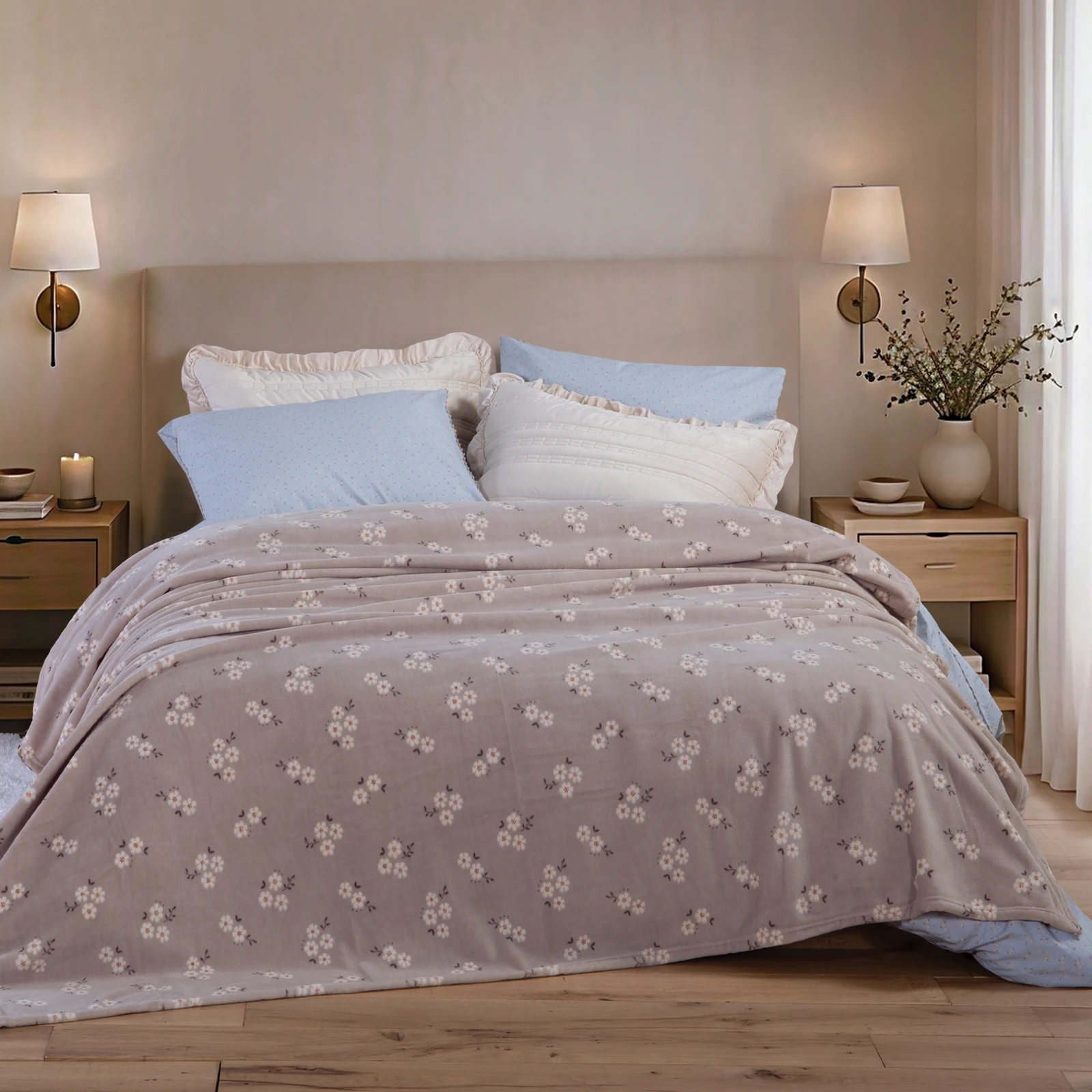 Κουβέρτα Fleece Υπέρδιπλη Judith Nef-Nef Homeware Nef-Nef Homeware Κουβέρτα Fleece Υπέρδιπλη Judith Nef Nef Homeware - Grey