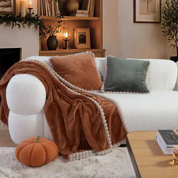 Κουβερτάκι Καναπέ Pompozia 130X180  Nef Nef Homeware - Camel