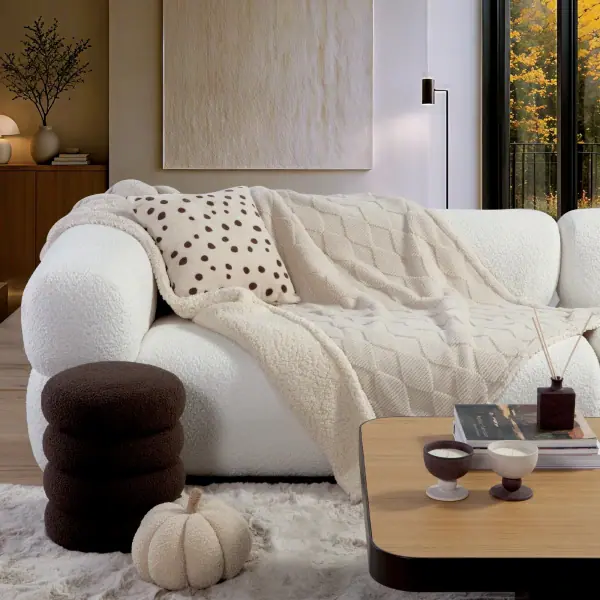 Κουβερτάκι Καναπέ Mizenie 130X180  Nef Nef Homeware - Ecru