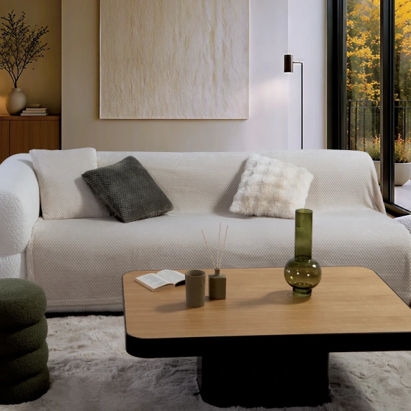 Ριχτάρι Πολυθρόνας Edinber 130X180  Nef Nef Homeware - Ecru