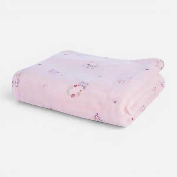 Κουβέρτα Fleece Βρεφική Αγκαλιάς Cats Are Perfect 75X110  Nef Nef Homeware - Pink