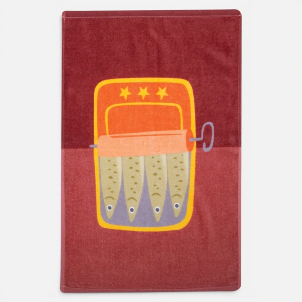 Ποτηρόπανο Βελουτέ Sardines 40X60 Nef Nef Homeware - Bordo