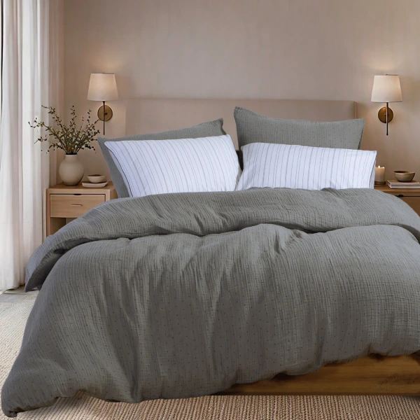 Σετ Παπλωματοθήκη Μονή Dots 160X230 Nef Nef Homeware - L.grey