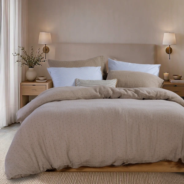 Σετ Παπλωματοθήκη Μονή Dots 160X230 Nef Nef Homeware - Mocca