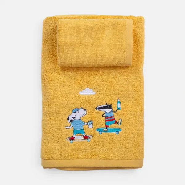 Πετσέτες Παιδικές Σετ 2Τεμ. Cool Skating  Nef Nef Homeware - Mustard
