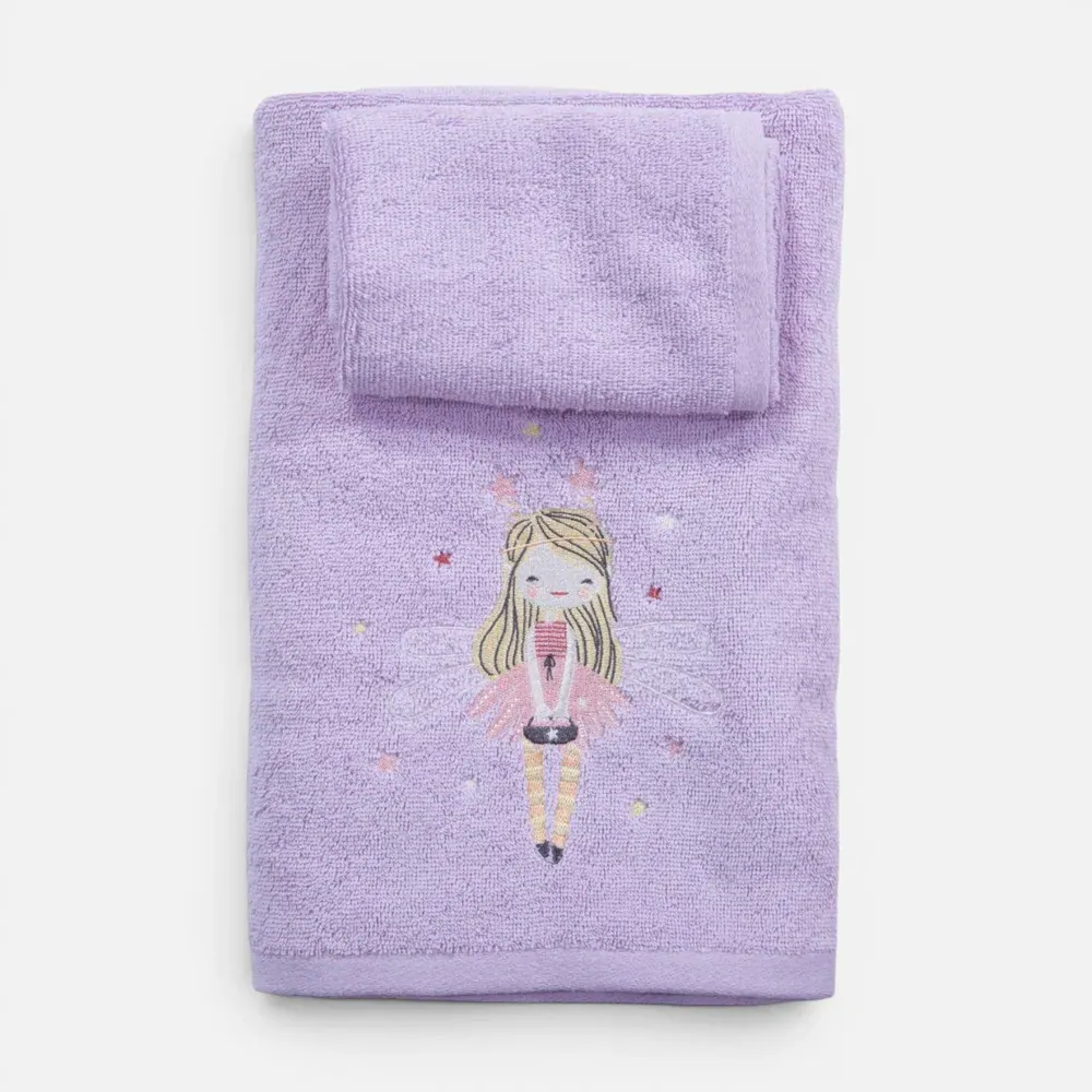 Παιδικές Πετσέτες Μπάνιου Σετ 2τμχ Nef-Nef Homeware Fairy Tale Lavender Nef-Nef Homeware Πετσέτες Παιδικές Σετ 2Τεμ. Fairy Tale Nef Nef Homeware - Lavender