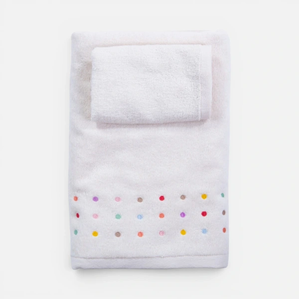 Πετσέτες Βρεφικές Σετ 2Τεμ. Dots  Nef Nef Homeware - Ecru/Pink