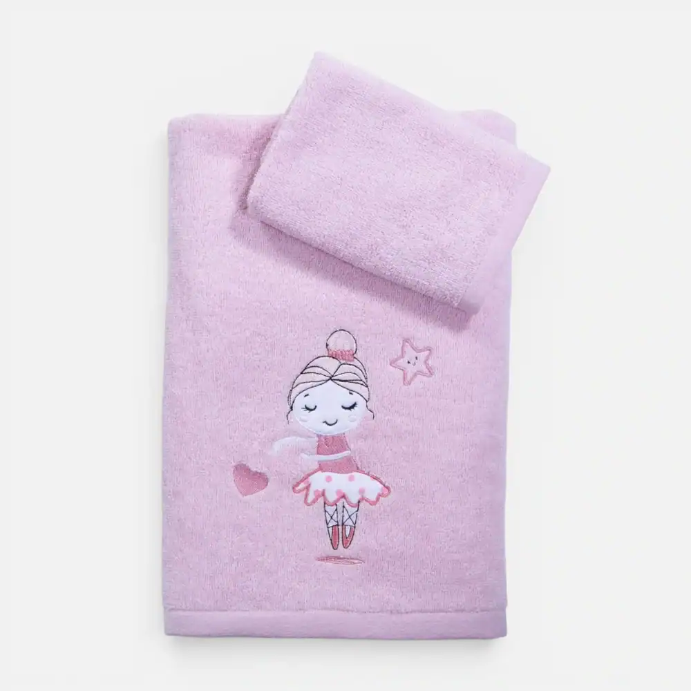 Πετσέτες Βρεφικές Σετ 2Τεμ. Ballerine World Nef-Nef Homeware Nef-Nef Homeware Πετσέτες Βρεφικές Σετ 2Τεμ. Ballerine World Nef Nef Homeware - L.lilac