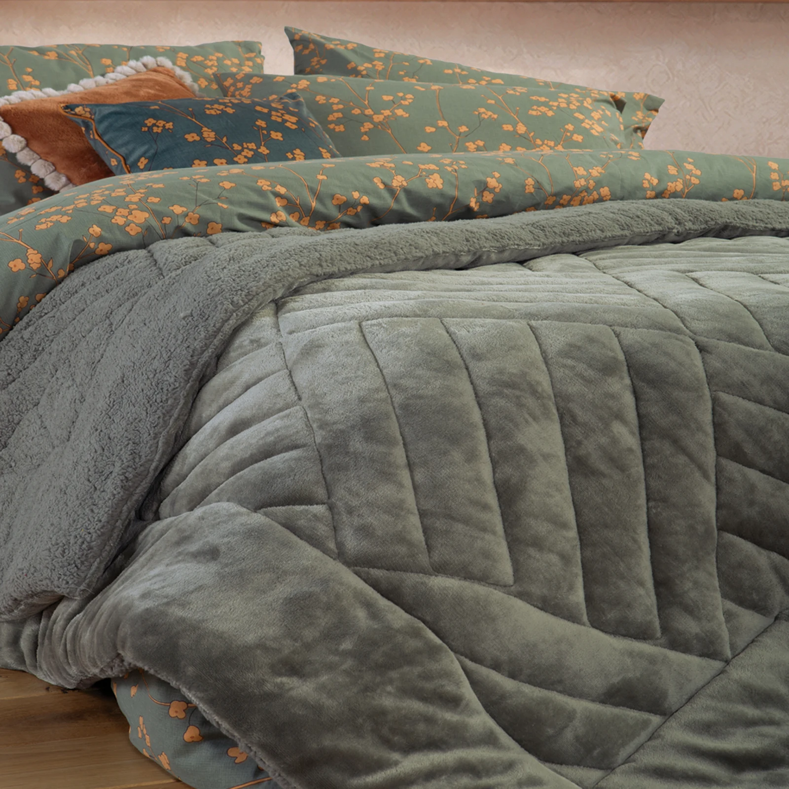 Κουβερτοπάπλωμα Μονό Alice 160X220  Nef Nef Homeware - Green