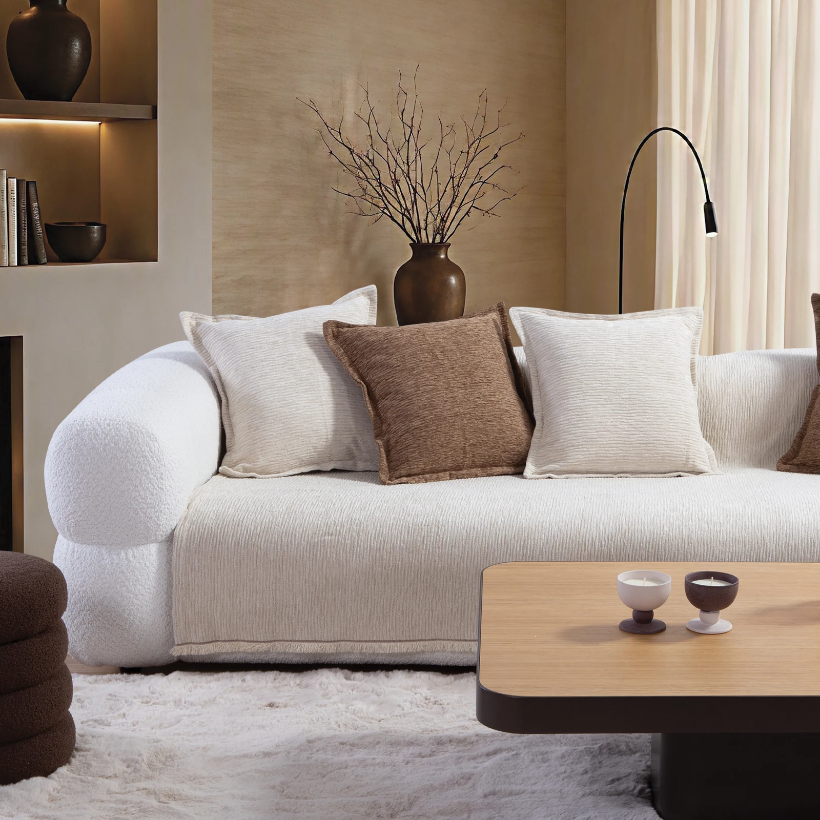 Ριχτάρι Τριθέσιου Καναπέ Venezia 170X300  Nef Nef Homeware - Ecru