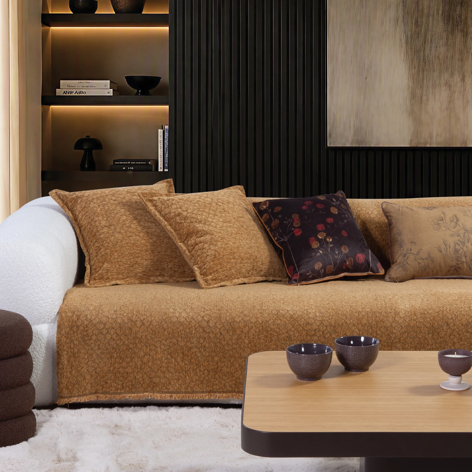 Ριχτάρι Τριθέσιου Καναπέ Decore 170X300  Nef Nef Homeware - Camel