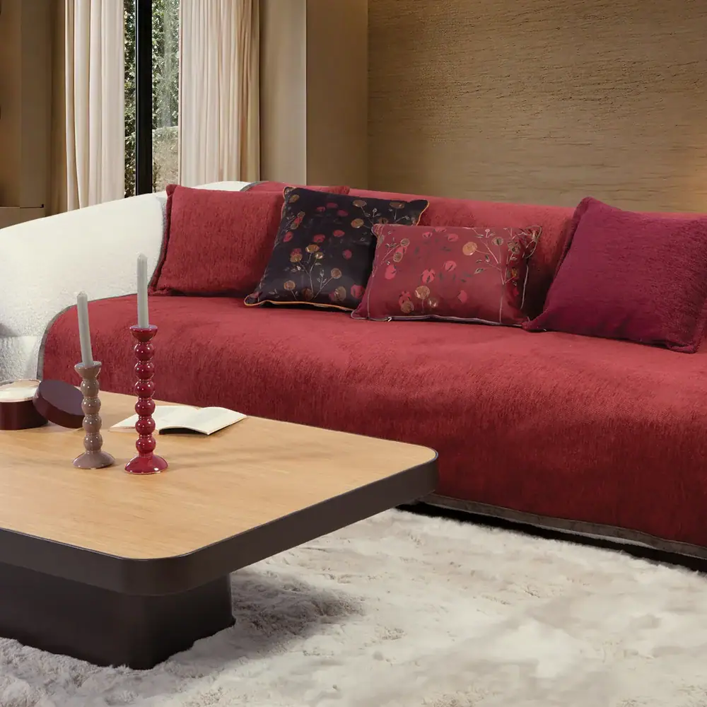 Ριχτάρι Διθέσιου Καναπέ Δύο Όψεων Chenille Nef-Nef Homeware Tanger 26 Bordo/Paprika 180×250 Nef-Nef Homeware Ριχτάρι Διθέσιου Καναπέ Tanger 26 180X250 Nef Nef Homeware - Bordo/Paprika
